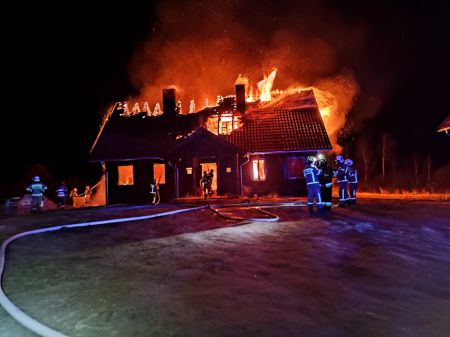 Nowy dom spłonął w Brajnikach 